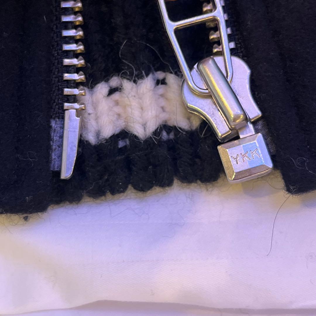 L OVER THE STRIPES 袖レザー スタジャン