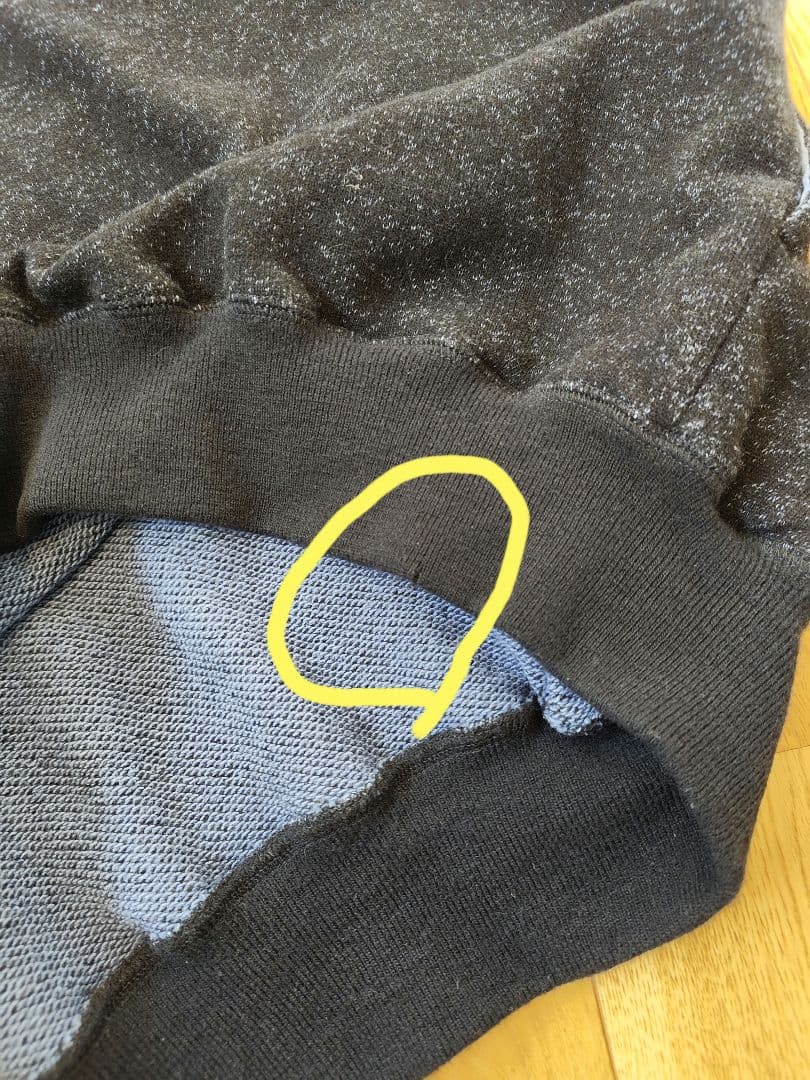 CAHLUMN メリノウールコットンループバック Vネック スウェットシャツ