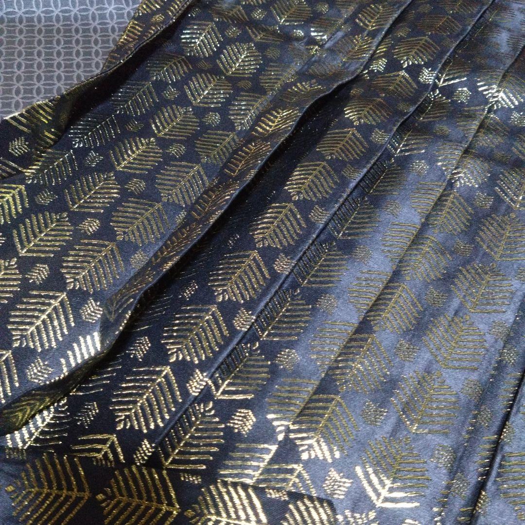 ジュニア男の子羽織袴セット 濃グレー/七宝黒金