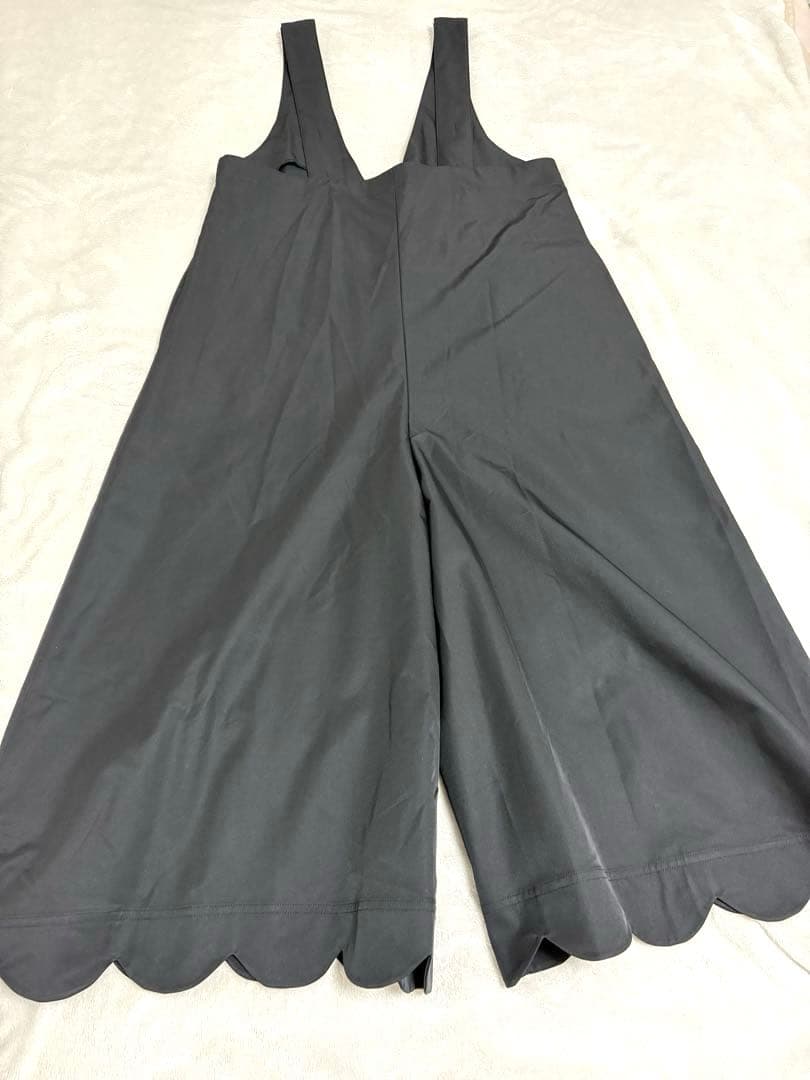 アンミヌ UNMINOU スカラップオールインワン　黒　ブラック