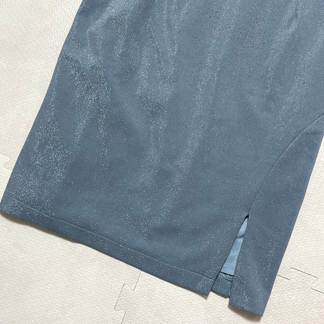 JEWELS ジュエルズ キャバクラ ドレス チェーン ビジュー ラメ ブルー