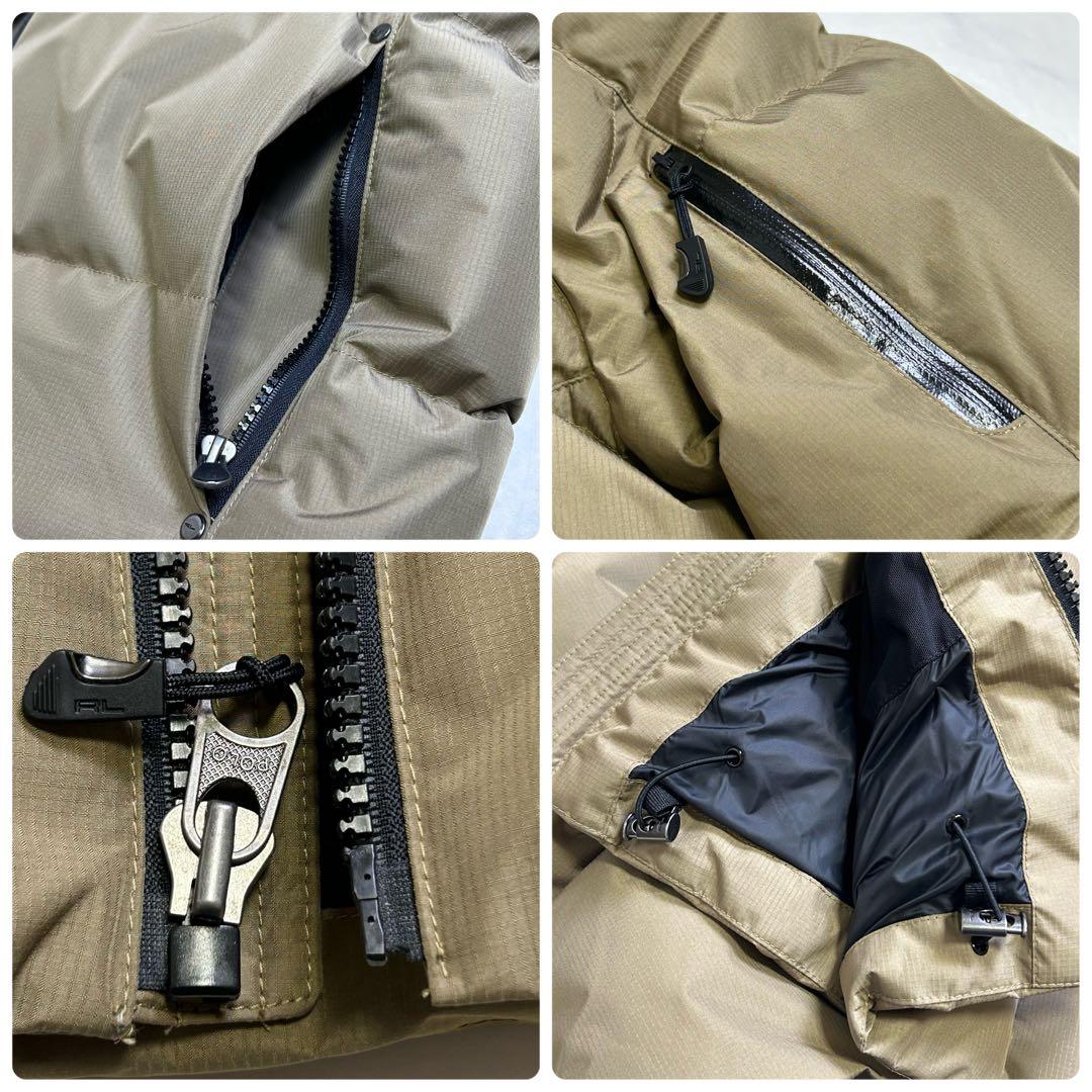 極美品】ポロラルフローレン ダウンジャケット カーキベージュ M