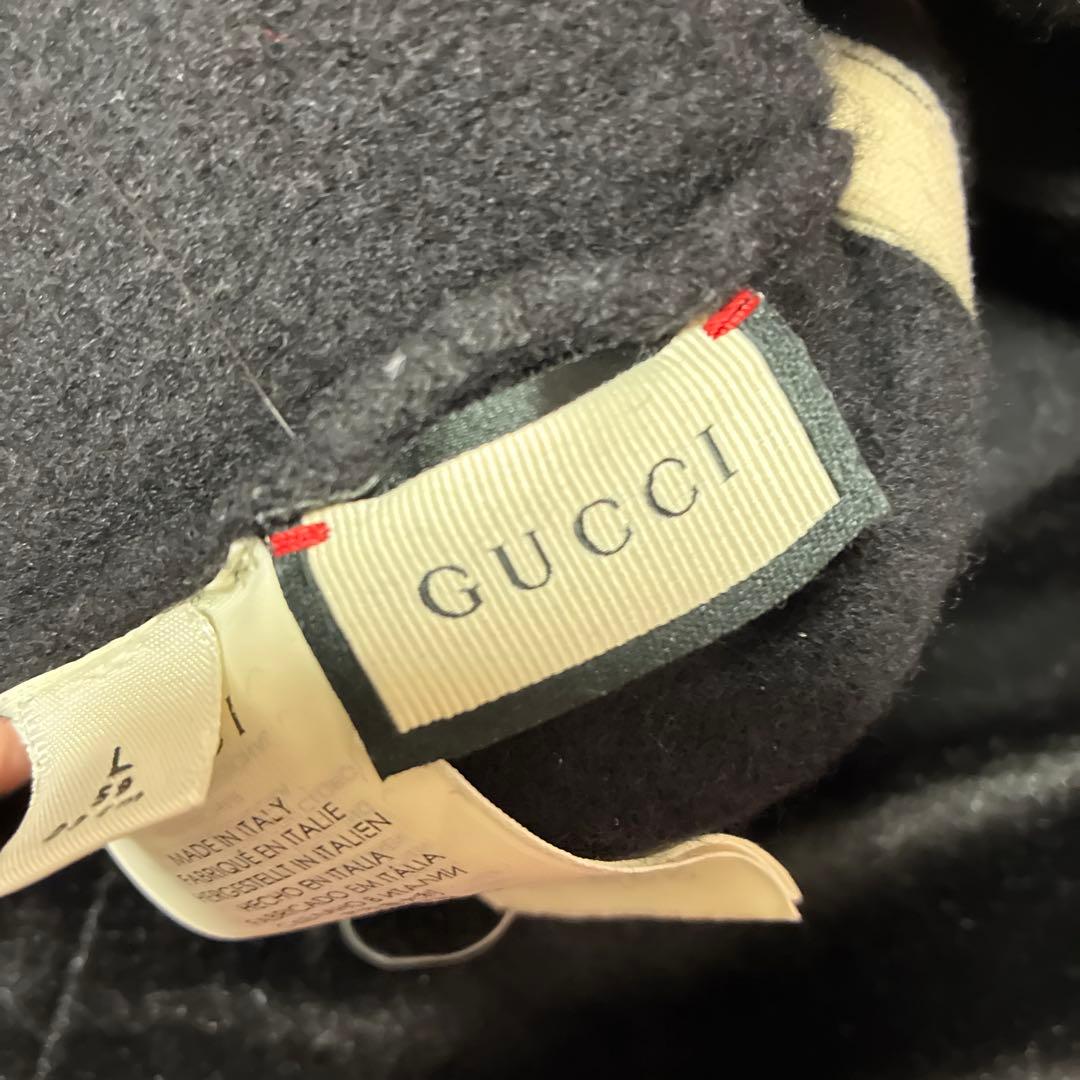 純*様 GUCCI ニット帽 黒・ベージュ Mサイズ
