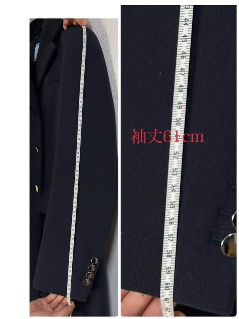 PRADA ネイビーダブルブレストコート