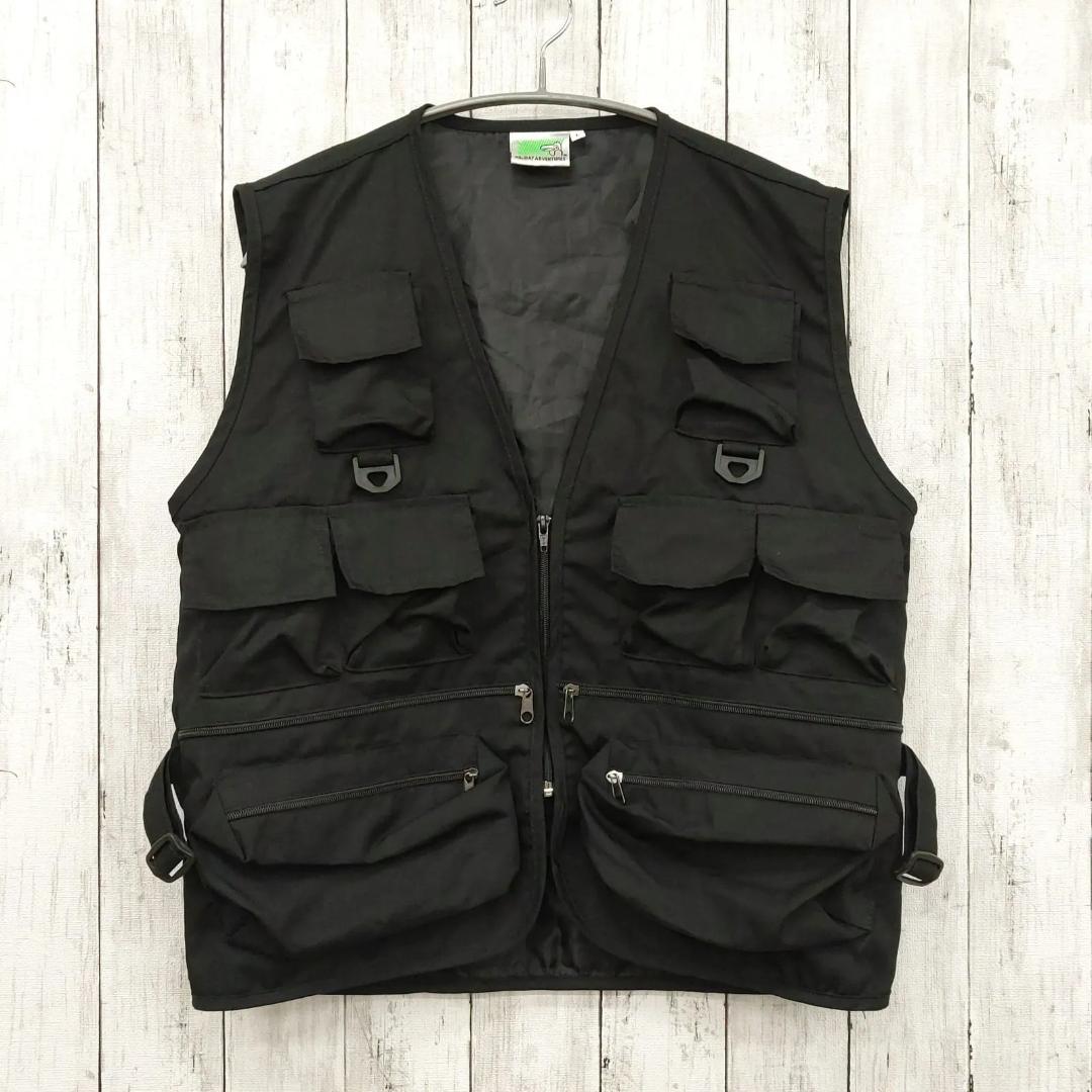 HOLIDAY ADVENTURES 】フィッシングベスト ブラック L - メルカリ
