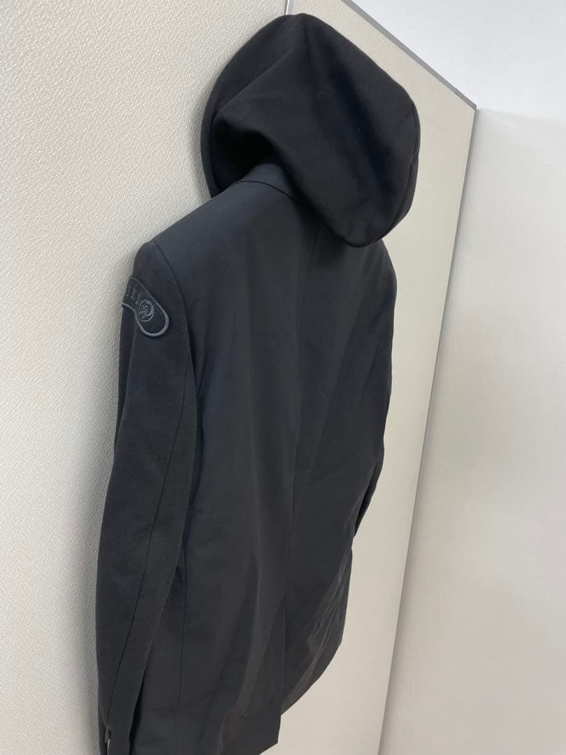 ディーゼル 2way フード付きテーラードジャケット ウール 黒 L