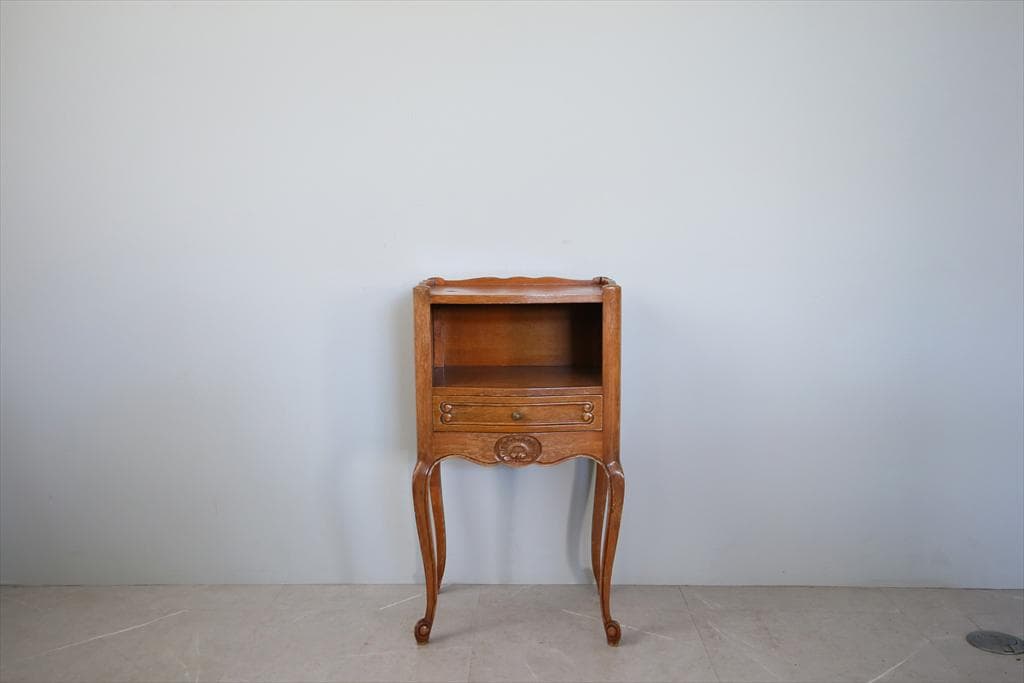 フランスアンティーク木製ベッドサイドキャビネット/ナイトテーブル90-143-2