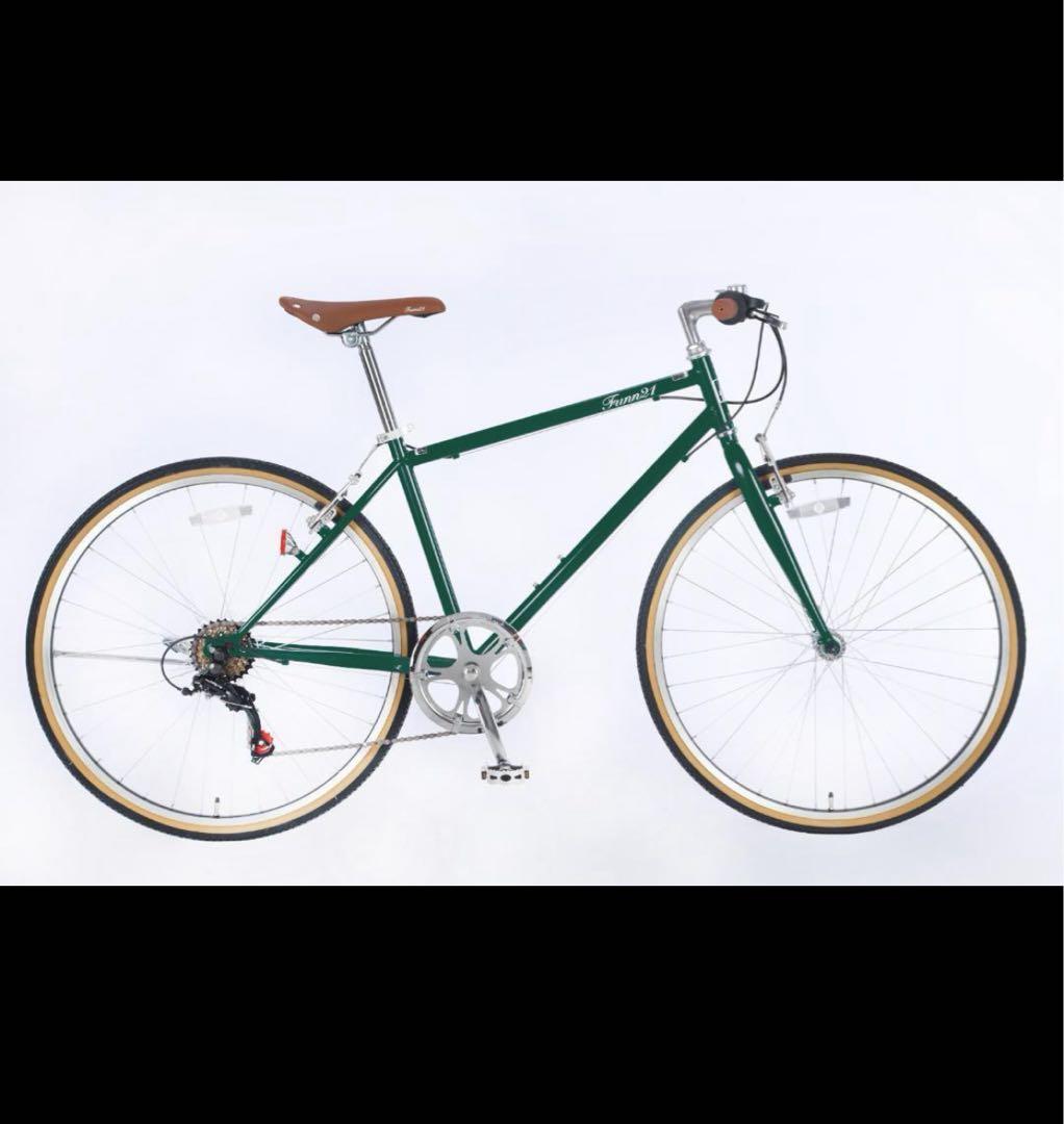 26インチ シマノ製6段変速 クロスバイク（グリーン）