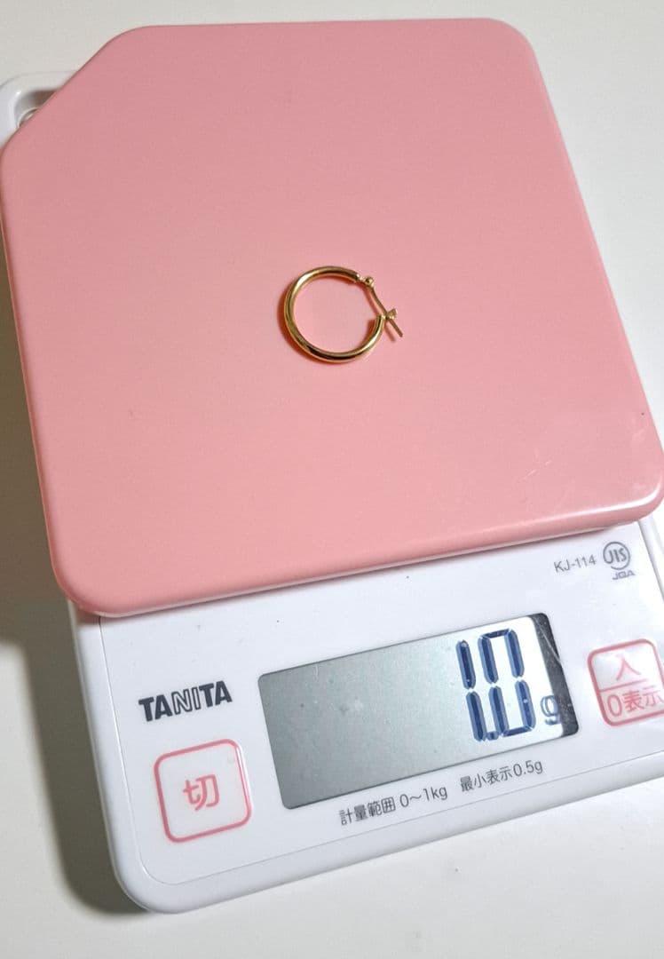 イタリアンジュエリー k18 フープピアス 片耳用