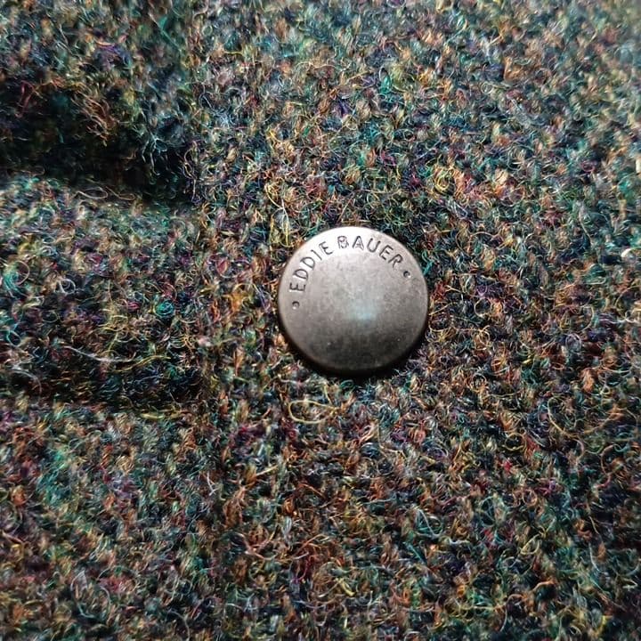 ☆Eddie Bauer・エディーバウアー・ハリスツィードダウンコート日の出タグ