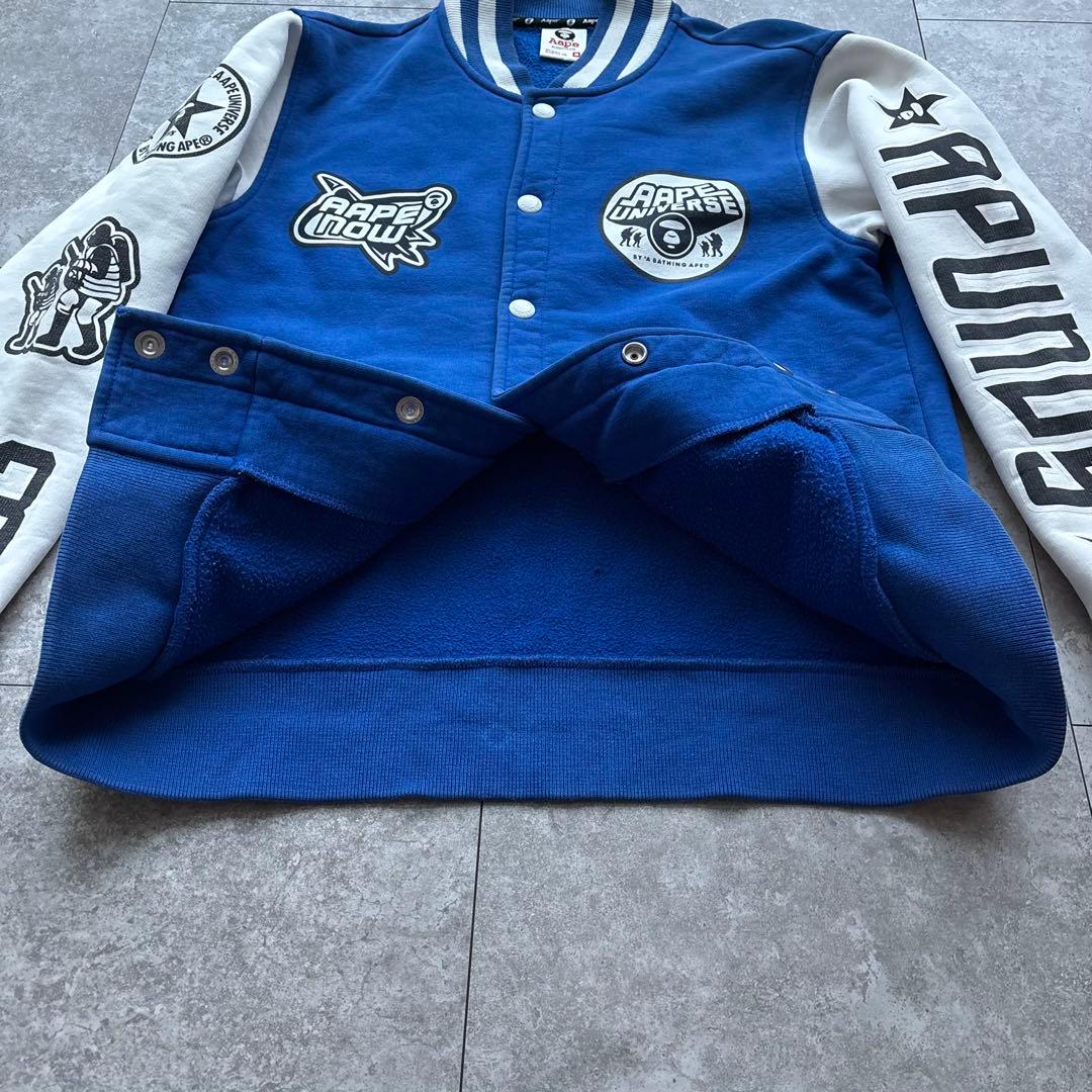希少】A BATHING APE スタジャン スウェット ブルー M 裏起毛