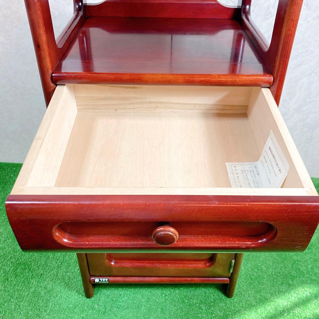 カリモク 電話台 棚 サイドラック チェスト 昭和レトロ コロニアル