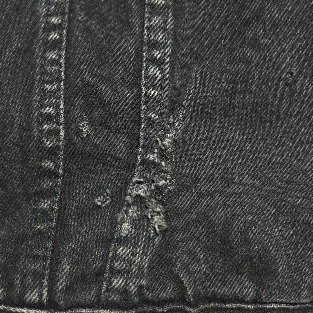 こ*ー様 リーバイス　levis ブラック　ボア　デニムジャケット 黒×黒　90