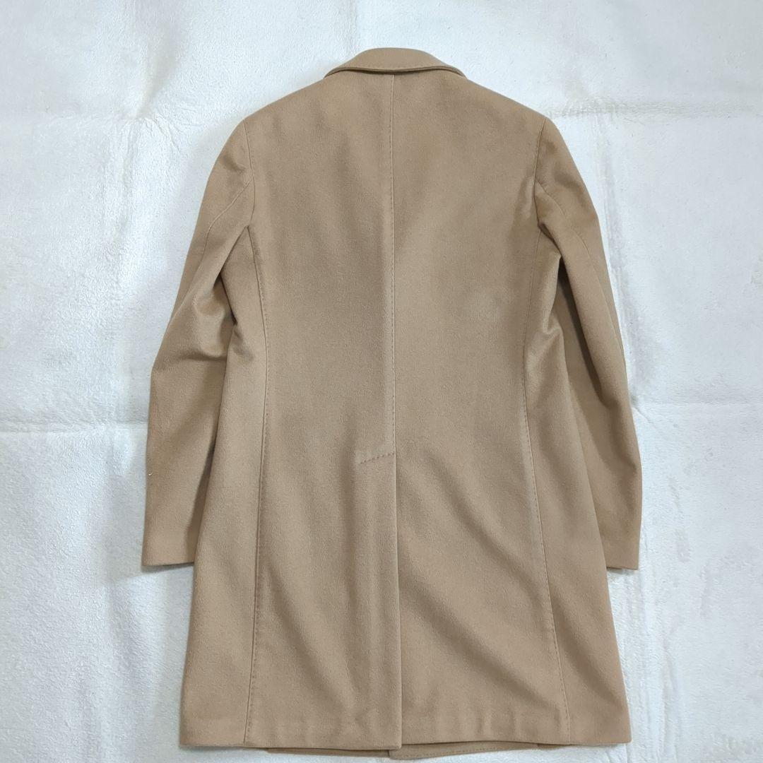 美品 ラルディーニ チェスターコート カシミヤ混 ブートニエール 46