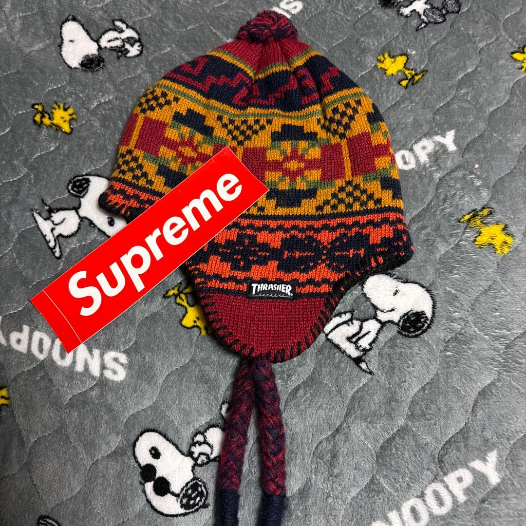 S*N様 Supreme x Thrasher Earflap Beanie