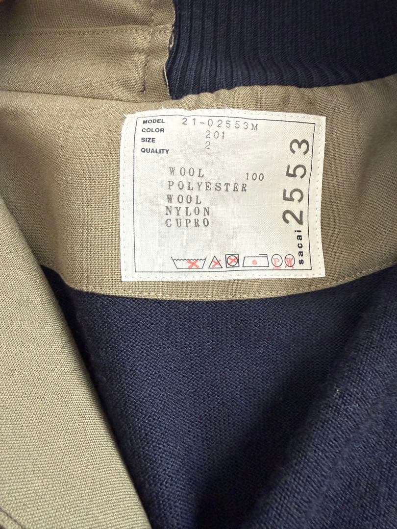 sacai 21AW Wool Knit × Suiting Jacket 2