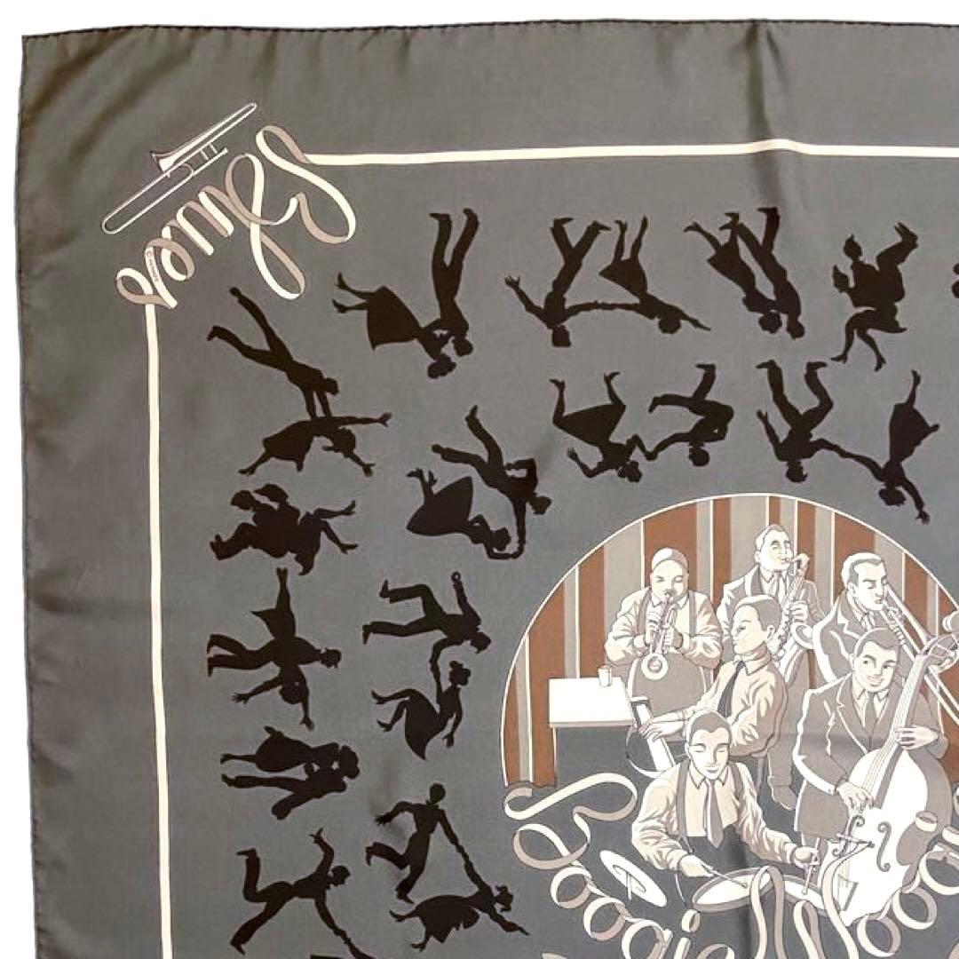 希少 極美品 エルメス シルクスカーフ カレ90 ブギウギ jazz ジャズ