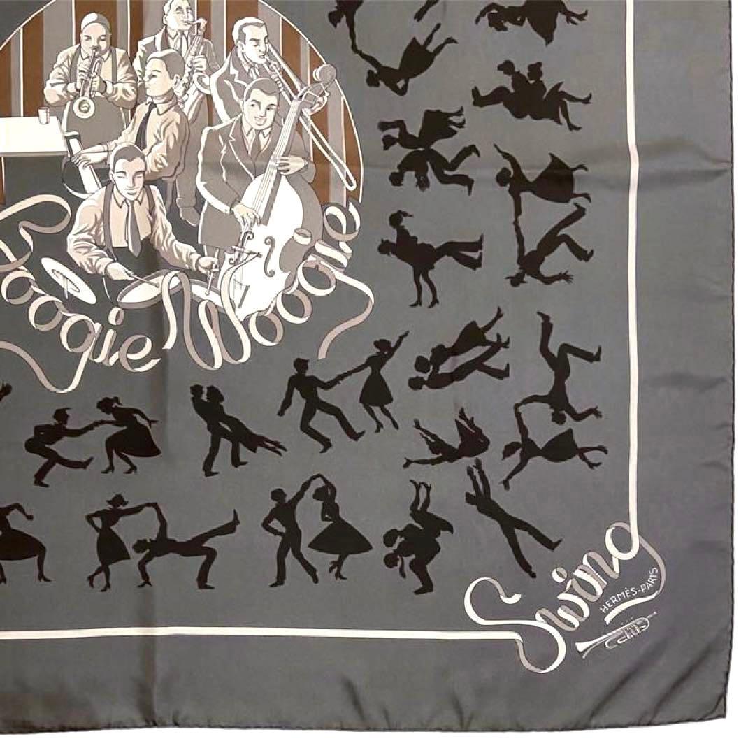 希少 極美品 エルメス シルクスカーフ カレ90 ブギウギ jazz ジャズ