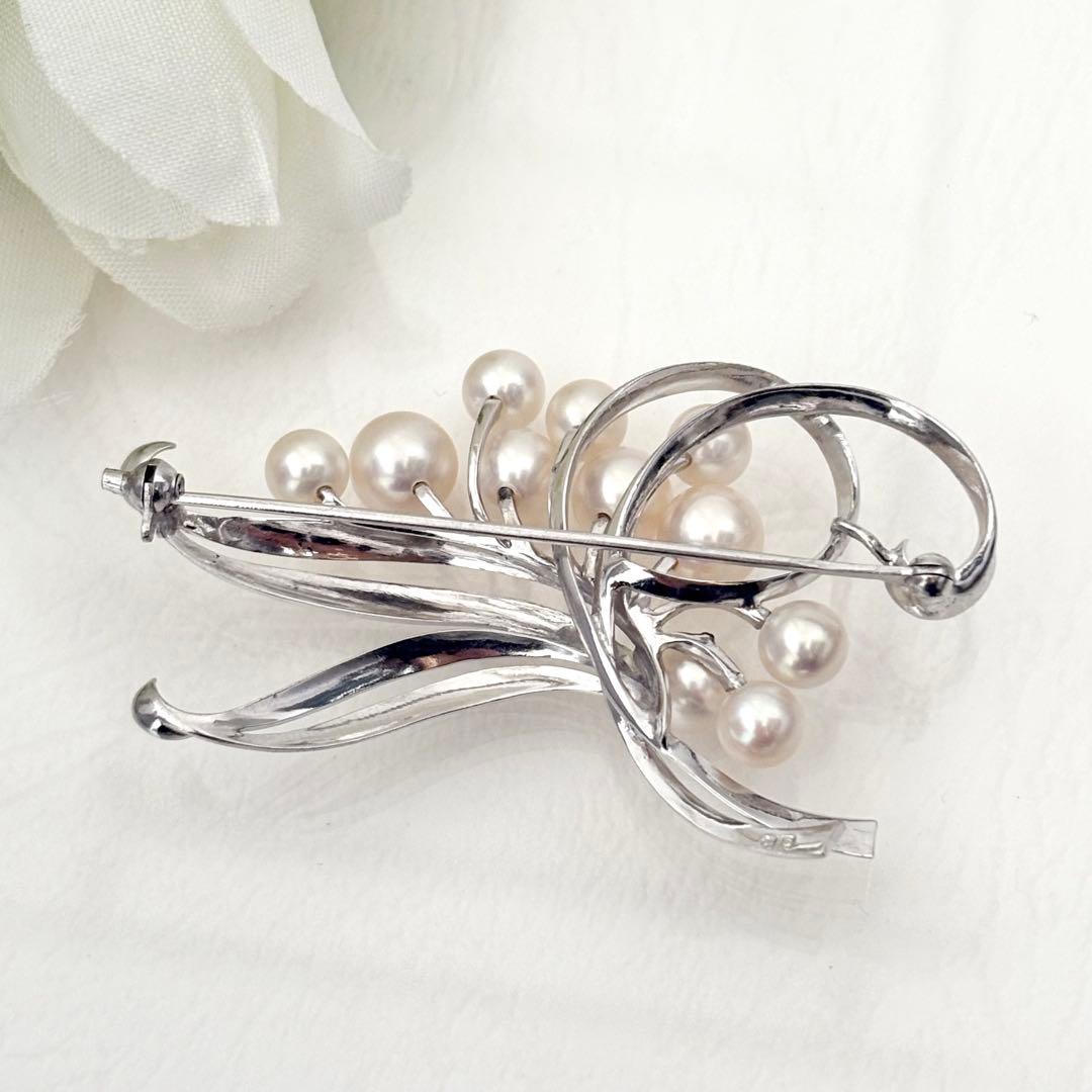 ☆美品☆ミキモト シルバー パール ブローチ 皇室御用達ブランド