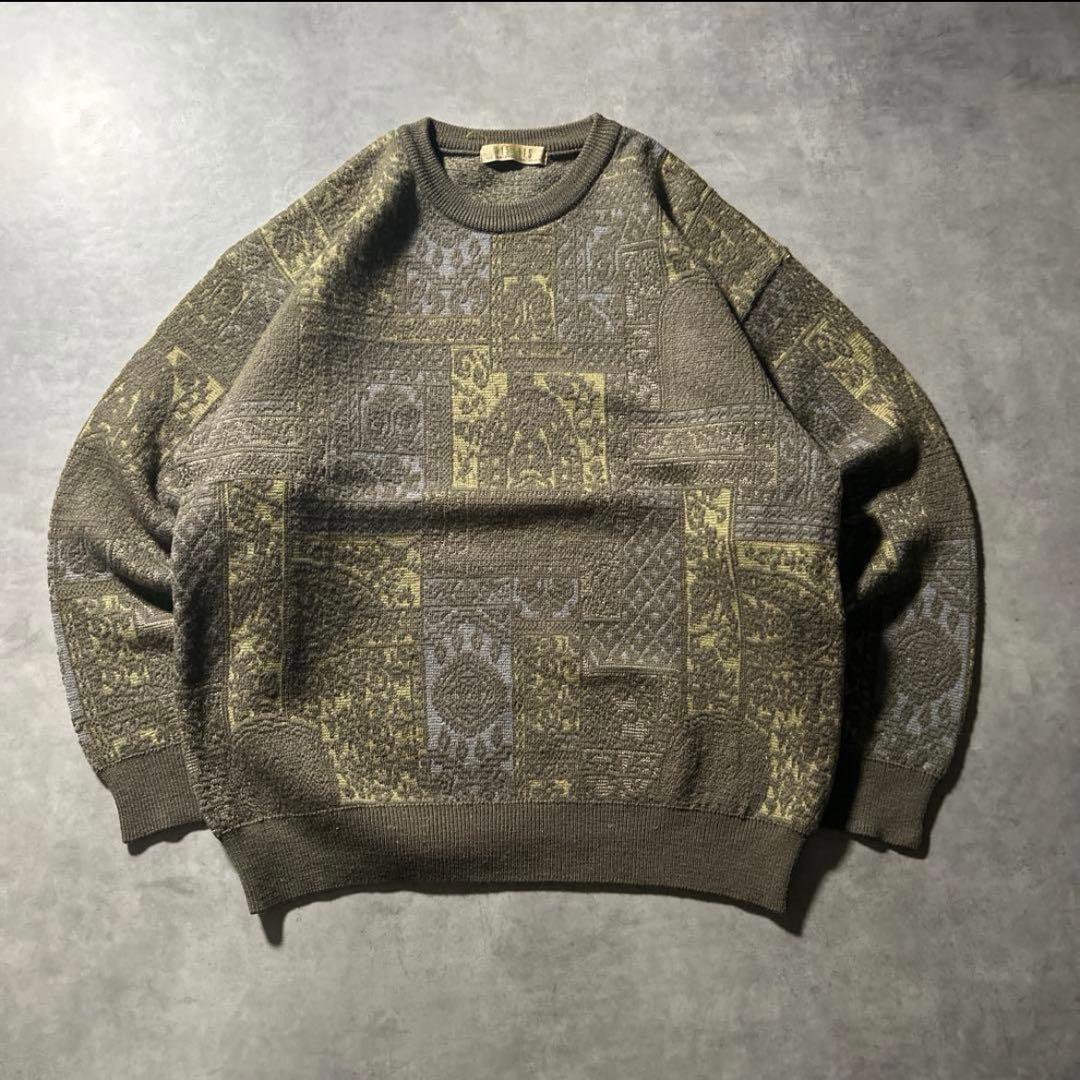 ヴィンテージ 2タック ベロア ブラック モード レトロ ワイドスラックス