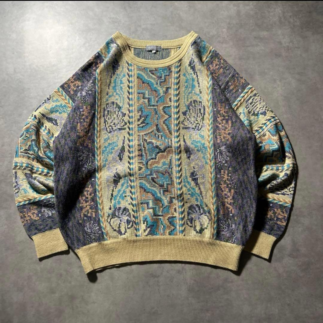 ヴィンテージ 2タック ベロア ブラック モード レトロ ワイドスラックス