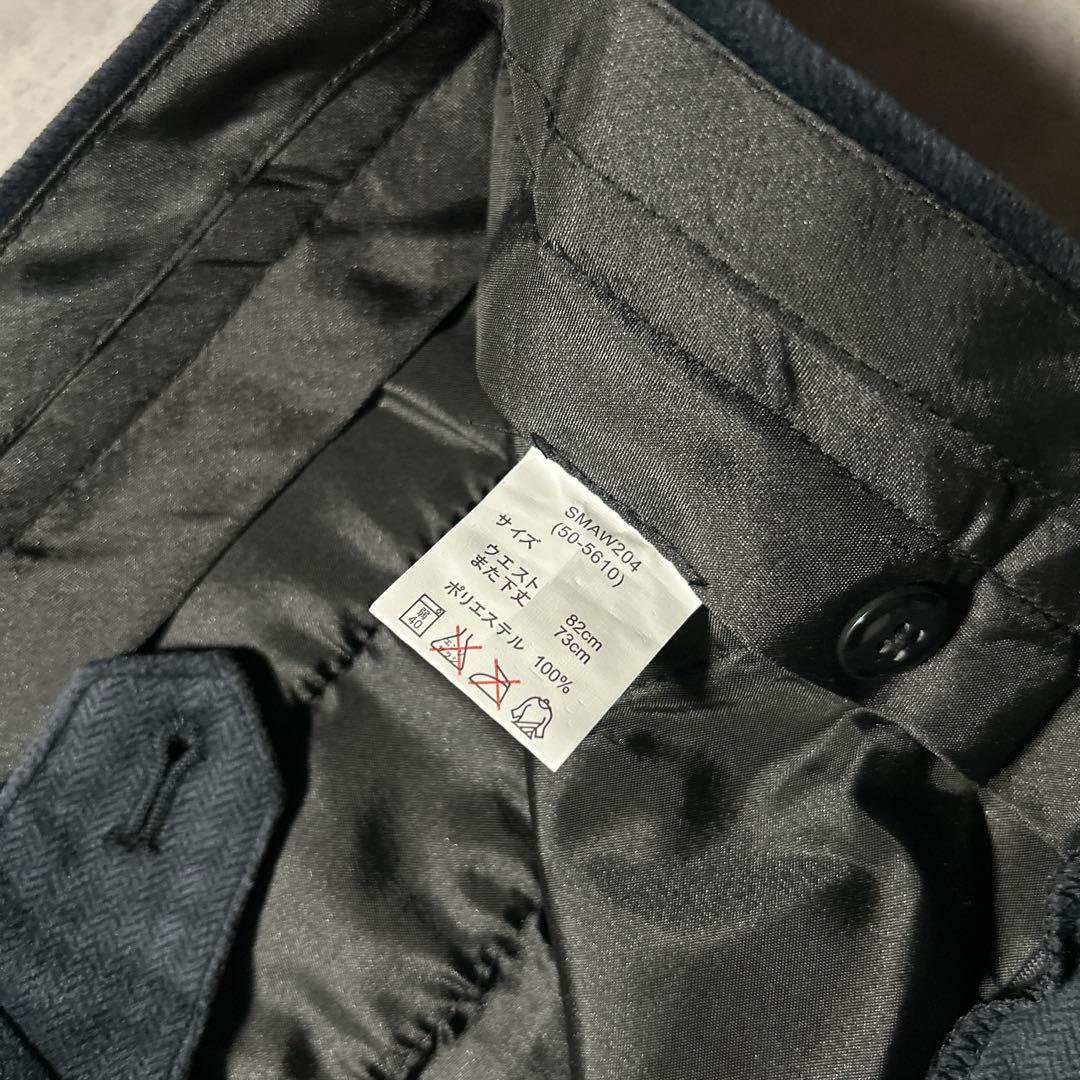 ヴィンテージ 2タック ベロア ブラック モード レトロ ワイドスラックス