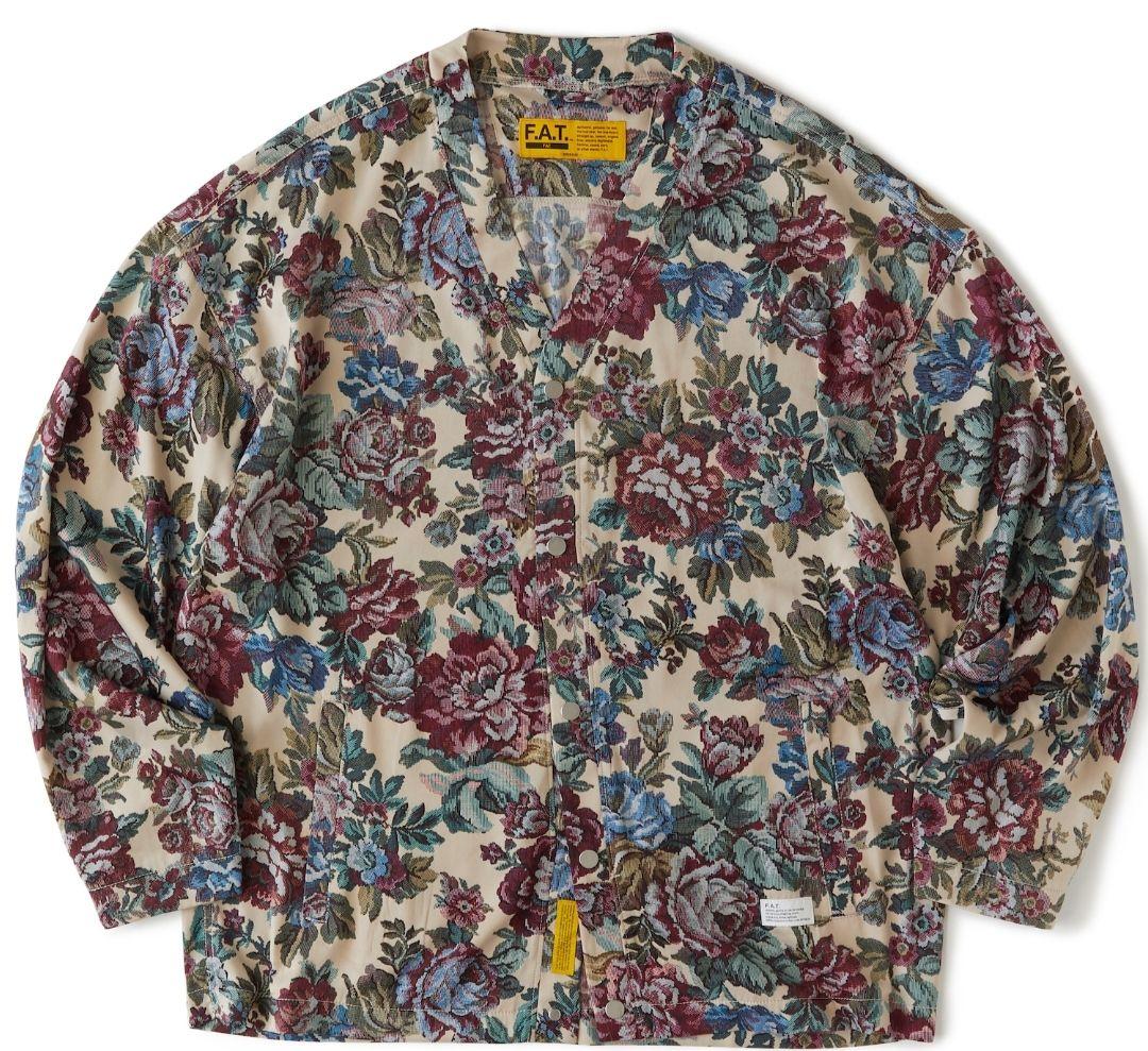 極美品FAT 総柄、花柄カーディガン BLOSSOGAN サイズFAT(XL) - メルカリ