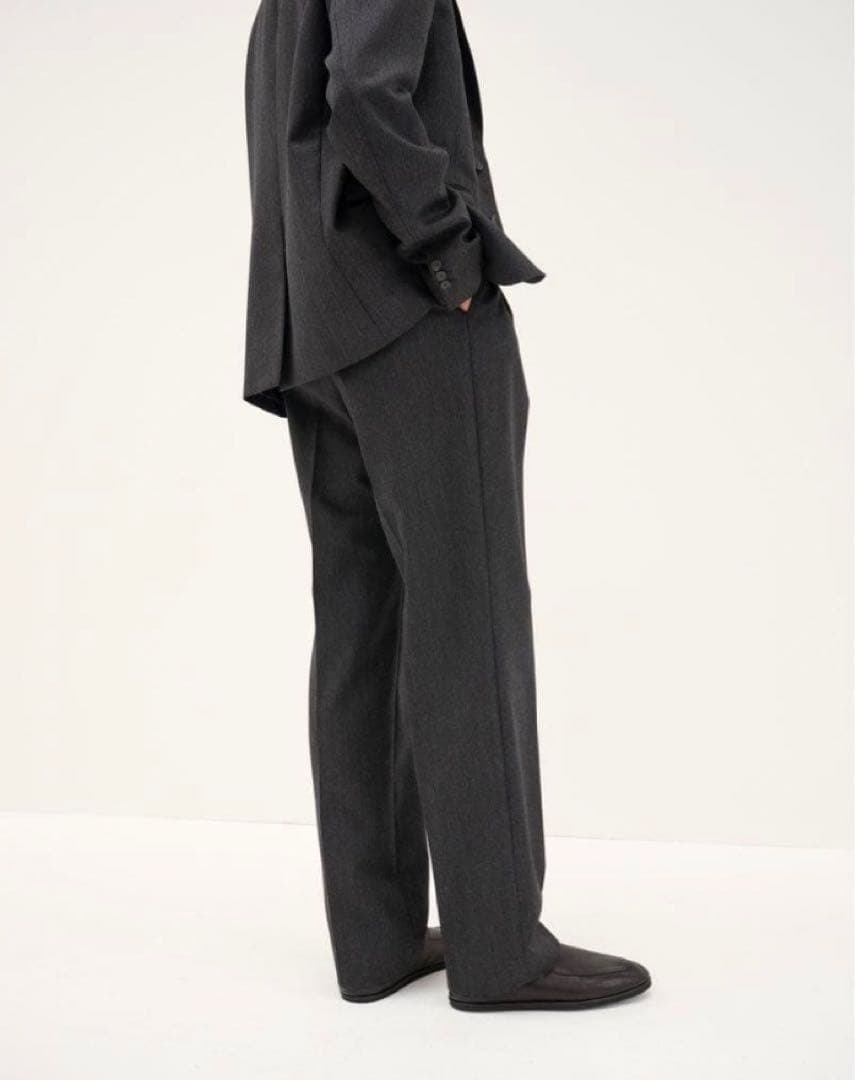 スーツ AURALEE BLUEFACED WOOL DOBBY SLACKS 4 AURALEE bluefaced