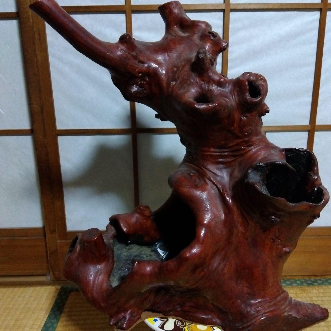 骨董品 木の置物 オブジェ インテリア 天然木 - メルカリ