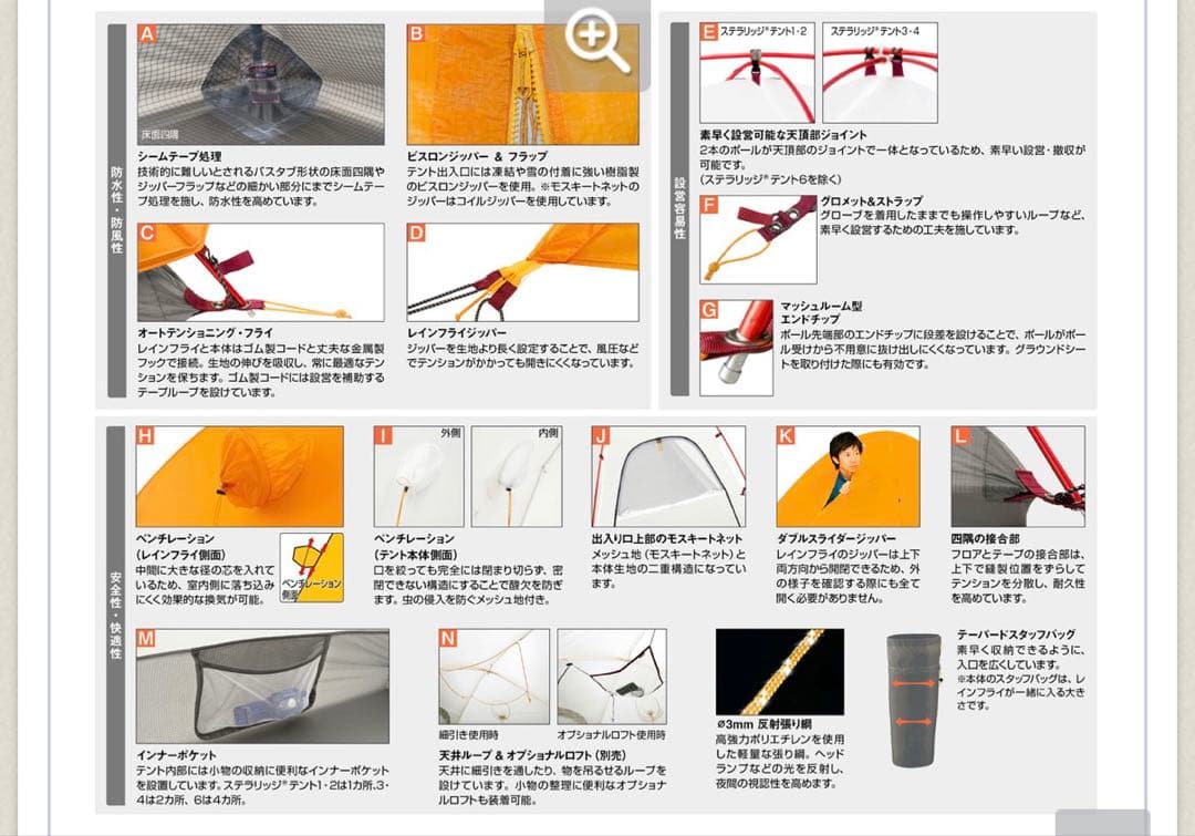mont-bell（モンベル）ステラリッジ テント2 セット