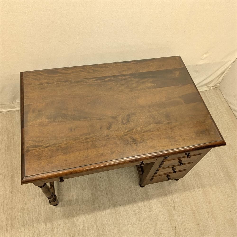 九州民芸家具　樺 カバ材　無垢　片袖デスク　書斎デスク　机　デスク　学習机