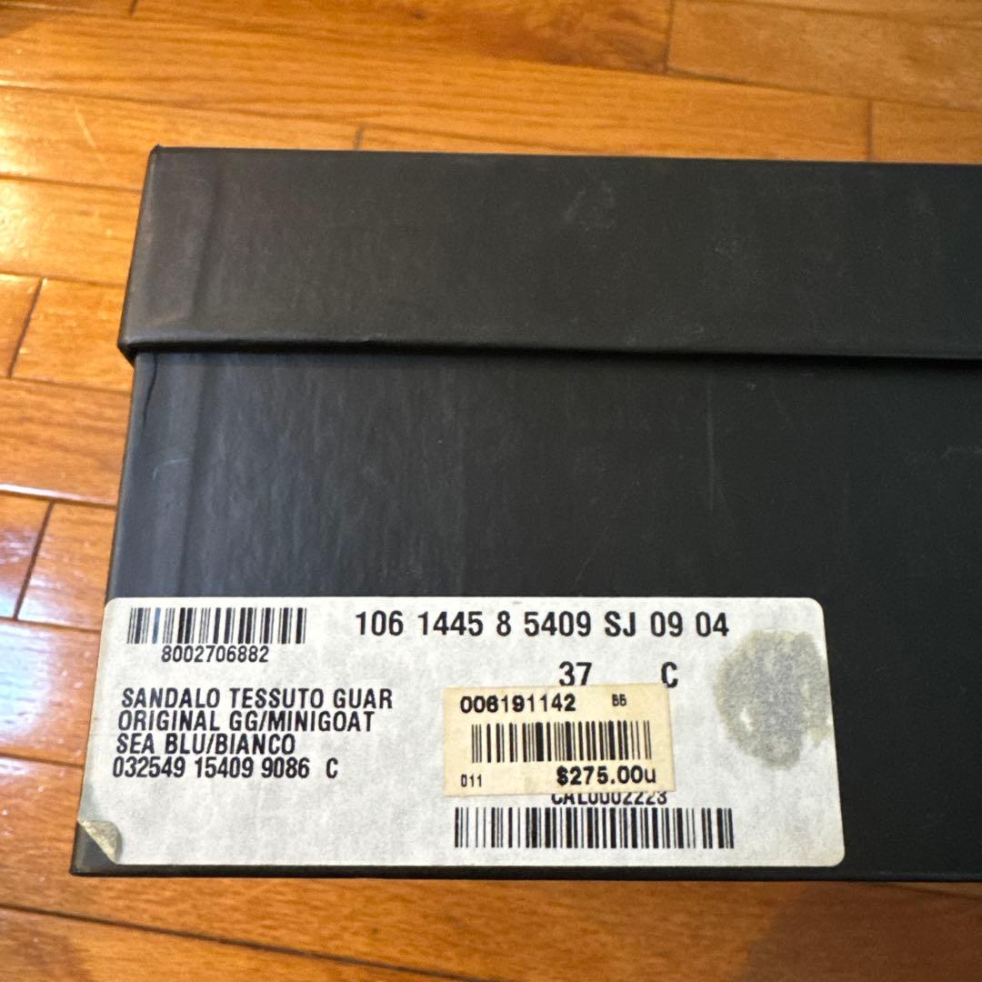 GUCCI 水色 ミュール 約5cmヒール 37