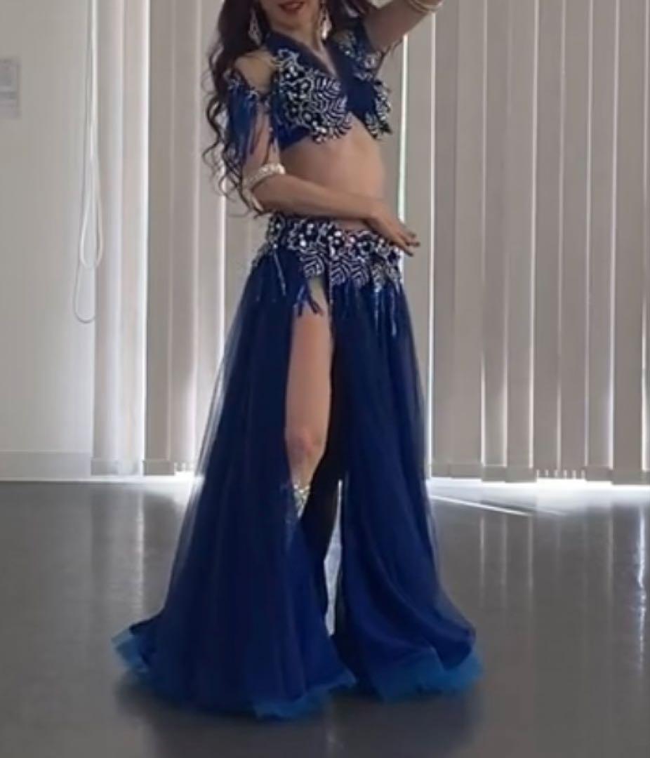 ベリーダンス衣装　ブルー