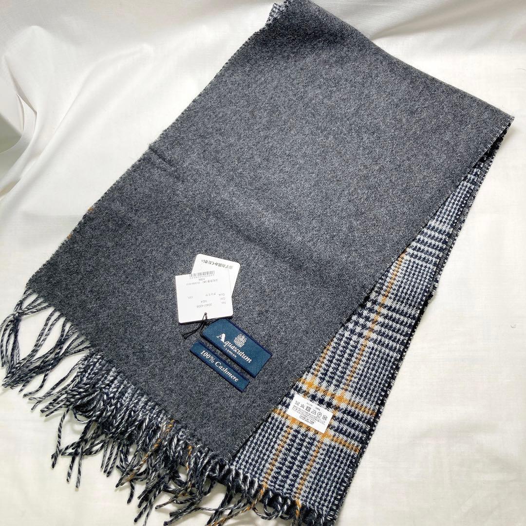 M12257 Aquascutum カシミアマフラー & DAKS 手袋