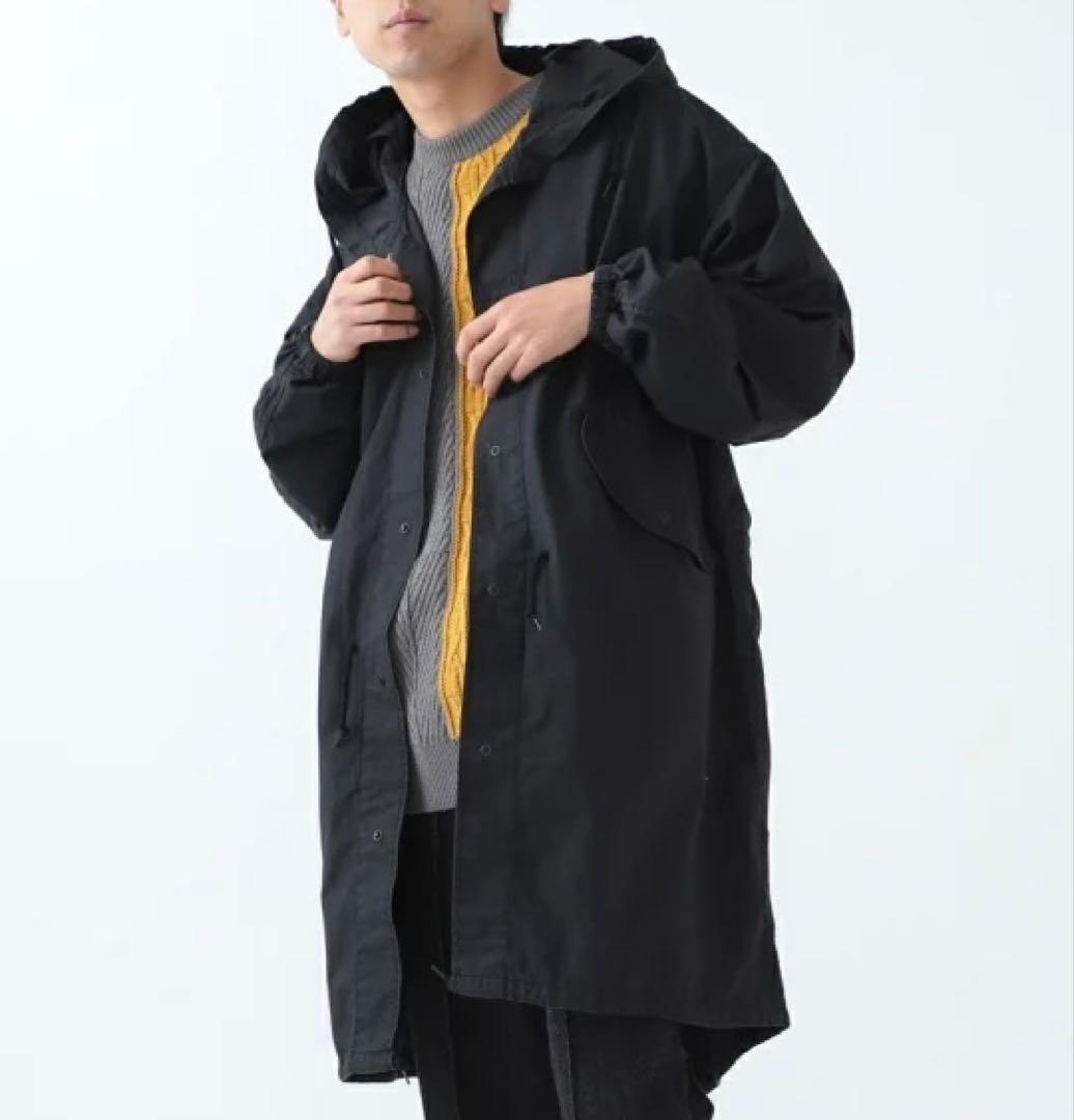 【美品】ビームス/リップストップスノーパーカー/モッズコート/M-51/ブラック