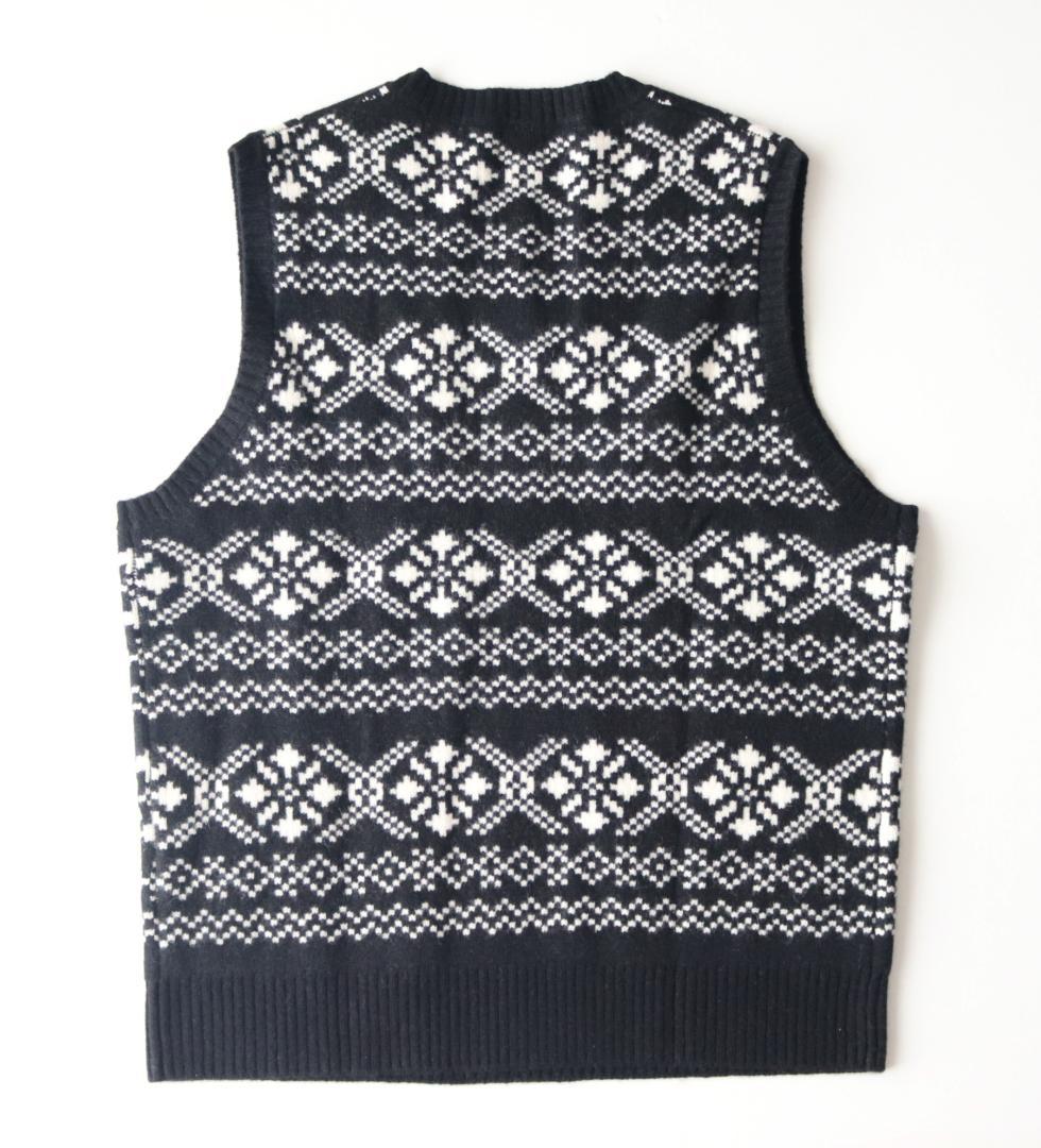 新品タグ付き【ジェイプレス】羊毛 カシミヤ Ｖネック ニットベスト L