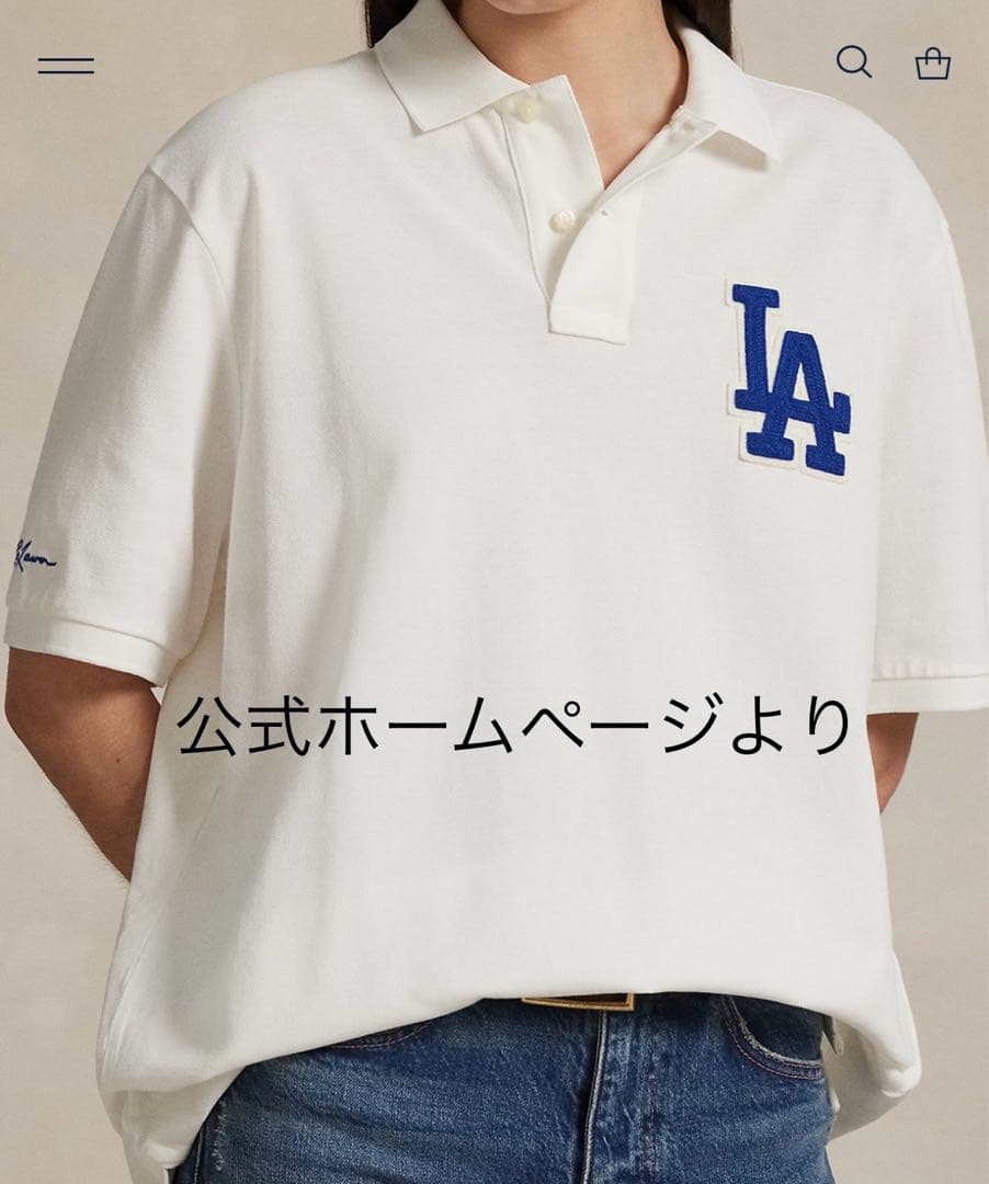 【新品未使用XS】ドジャース　ラルフローレン　ポロシャツ ホワイト