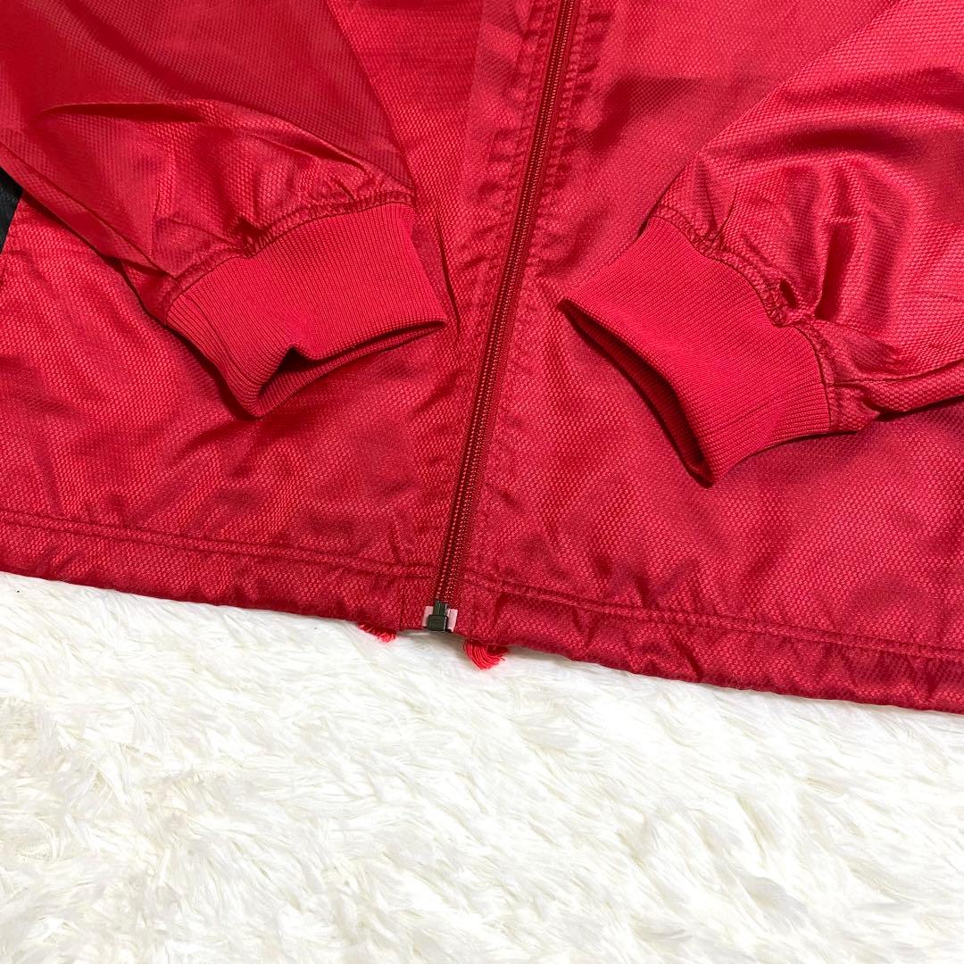 ナイキ　ナイロンジャージ　Y2K　セットアップ　トレーニング　刺繍　赤　黒　XL