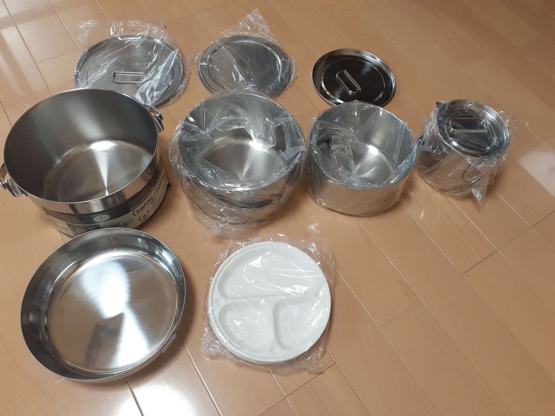 キャンピングクッキングセット 6人用 CAPTAIN STAG ステンレス製鍋