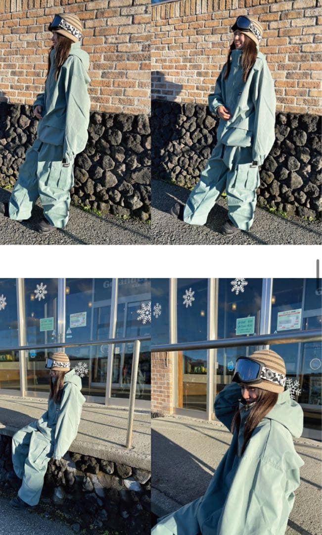 【新品未使用】ハイマスマニア　スノボウェア アッシュグリーン　上のみ