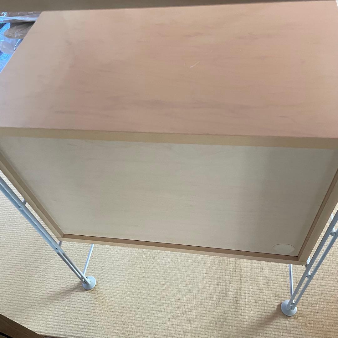 無印良品　スチールユニットシェルフ　ガラス開戸