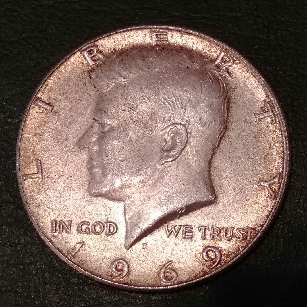 銀貨】アメリカ ケネディハーフダラー銀貨 極美品 1969 - メルカリ