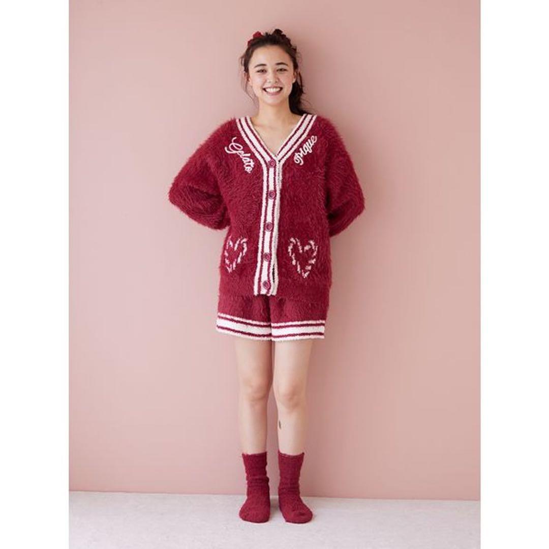 ジェラートピケ バレンタイン限定 ルームウェア 上下、ルームソックス