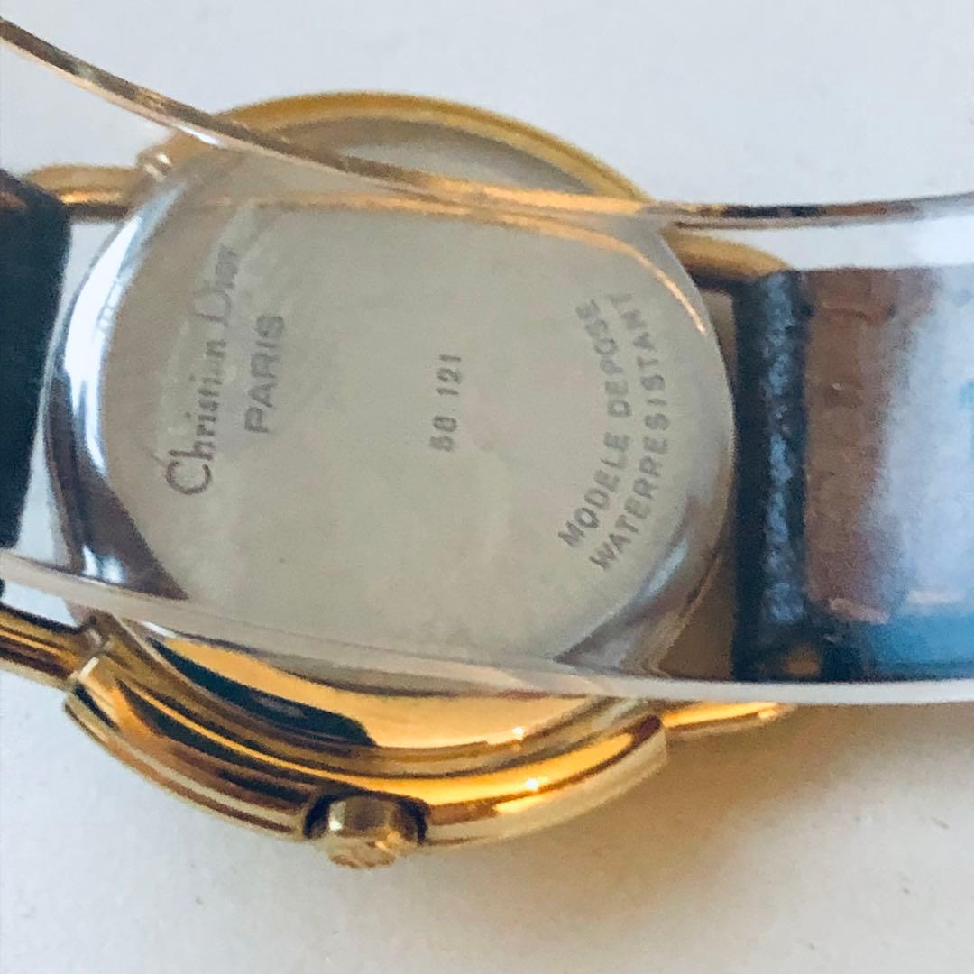 【極美品】Christian Dior ローマン　電池新品　 ゴールド　白文字盤