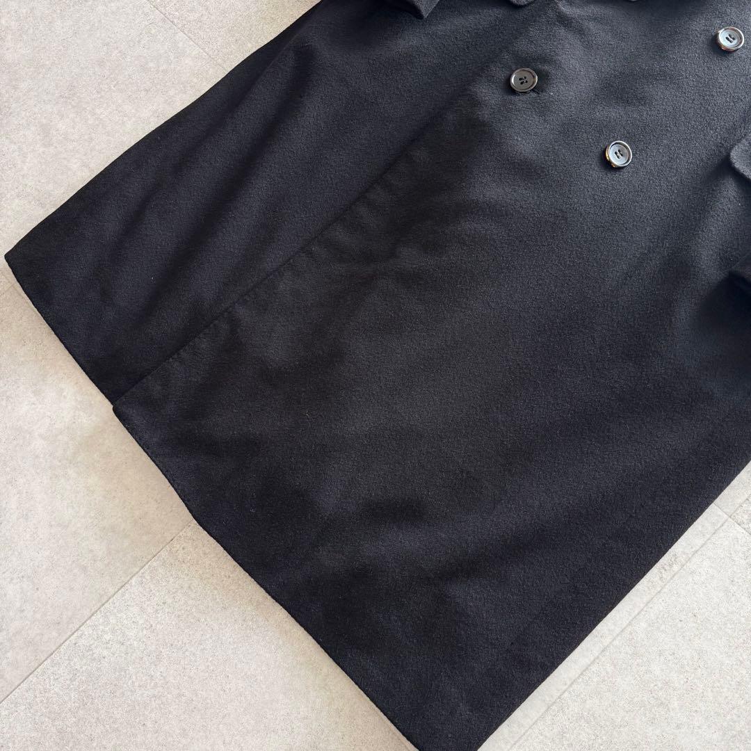 ランバン　チェスターコート　ロング カシミヤ100%　ダブル　黒　L～XLサイズ