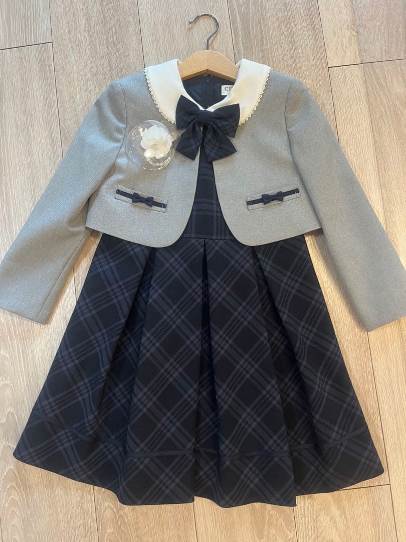 CHOPIN ショパン　格子柄アンサンブル ワンピース ボレロ 入学式　卒園式