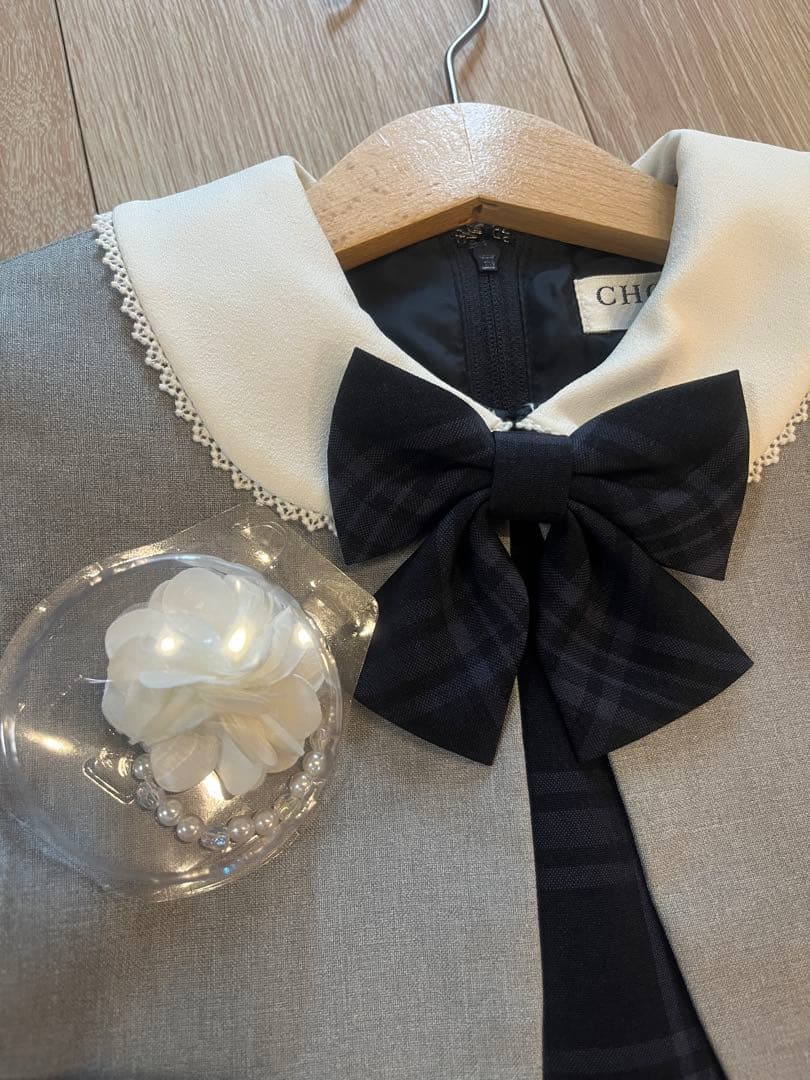 CHOPIN ショパン　格子柄アンサンブル ワンピース ボレロ 入学式　卒園式