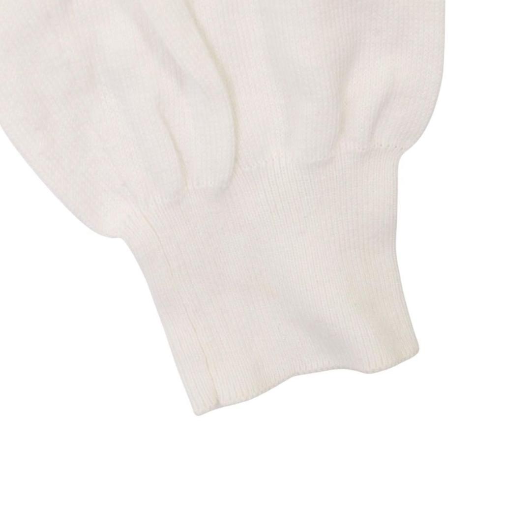 Margiela メゾンマルタンマルジェラ　Vネック　ニット エルボーパッチ　白