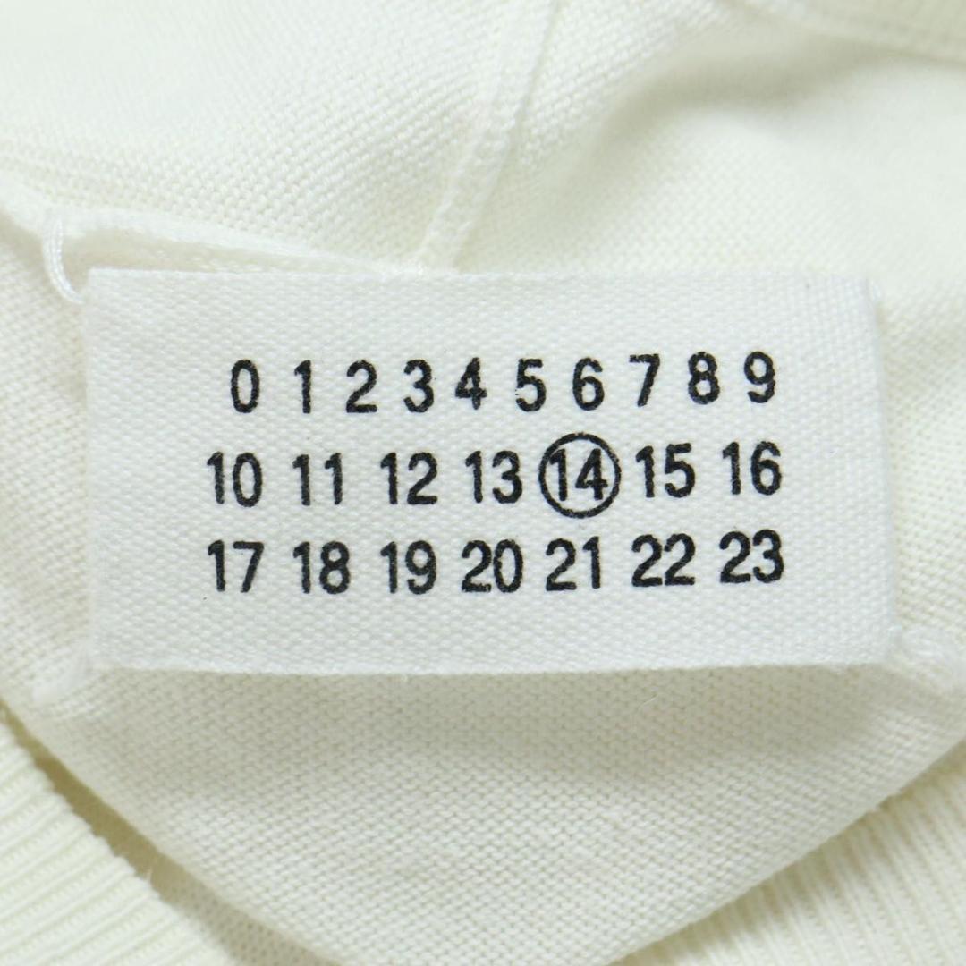 Margiela メゾンマルタンマルジェラ　Vネック　ニット エルボーパッチ　白