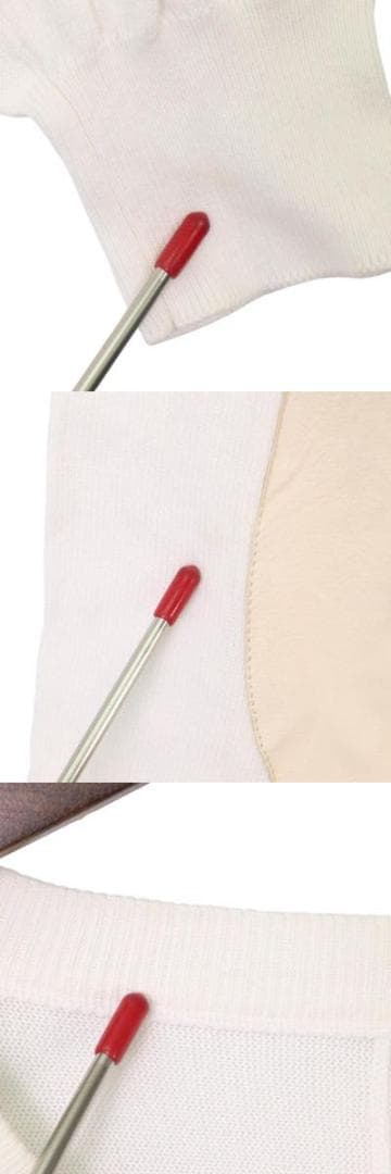 Margiela メゾンマルタンマルジェラ　Vネック　ニット エルボーパッチ　白